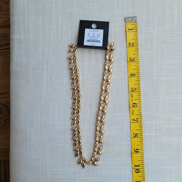 New! J.Crew Red Ruby Ted Crystal leaves statement necklace NWT - Picture 7 of 8